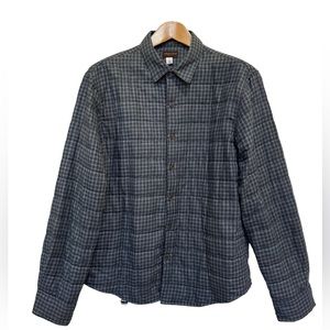 Thomas Dean Insulated Flannel Overshirt. Large.